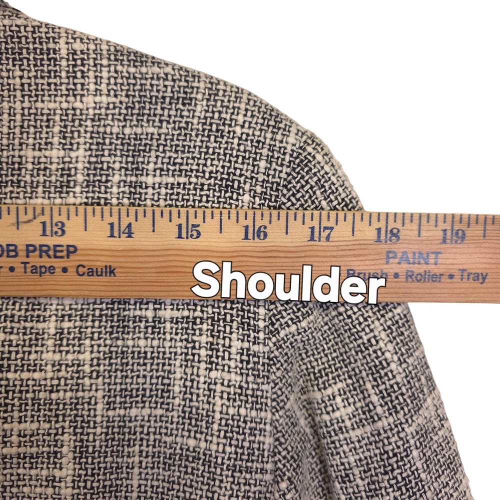 Briggs New York Blazer Womens 16 Gray Textured Tailored Vintage Office Workwear - Picture 4 of 16